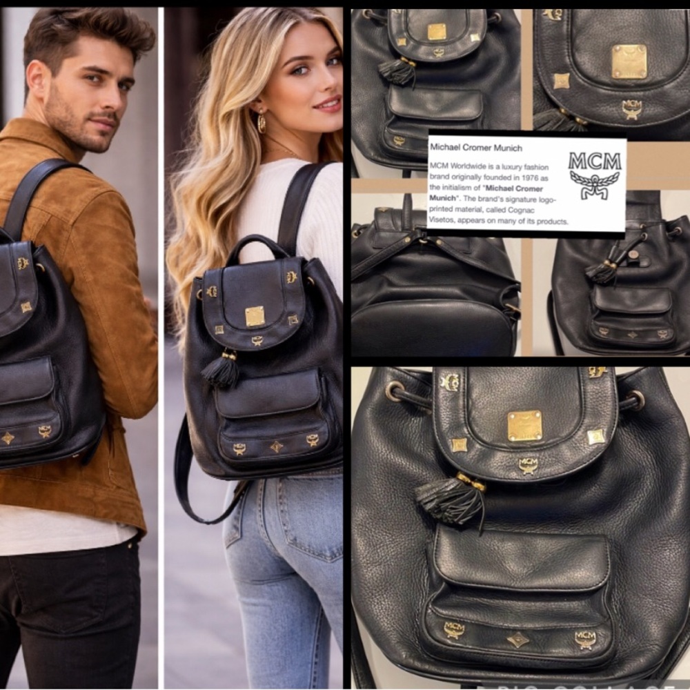 MCM Leather Backpack
